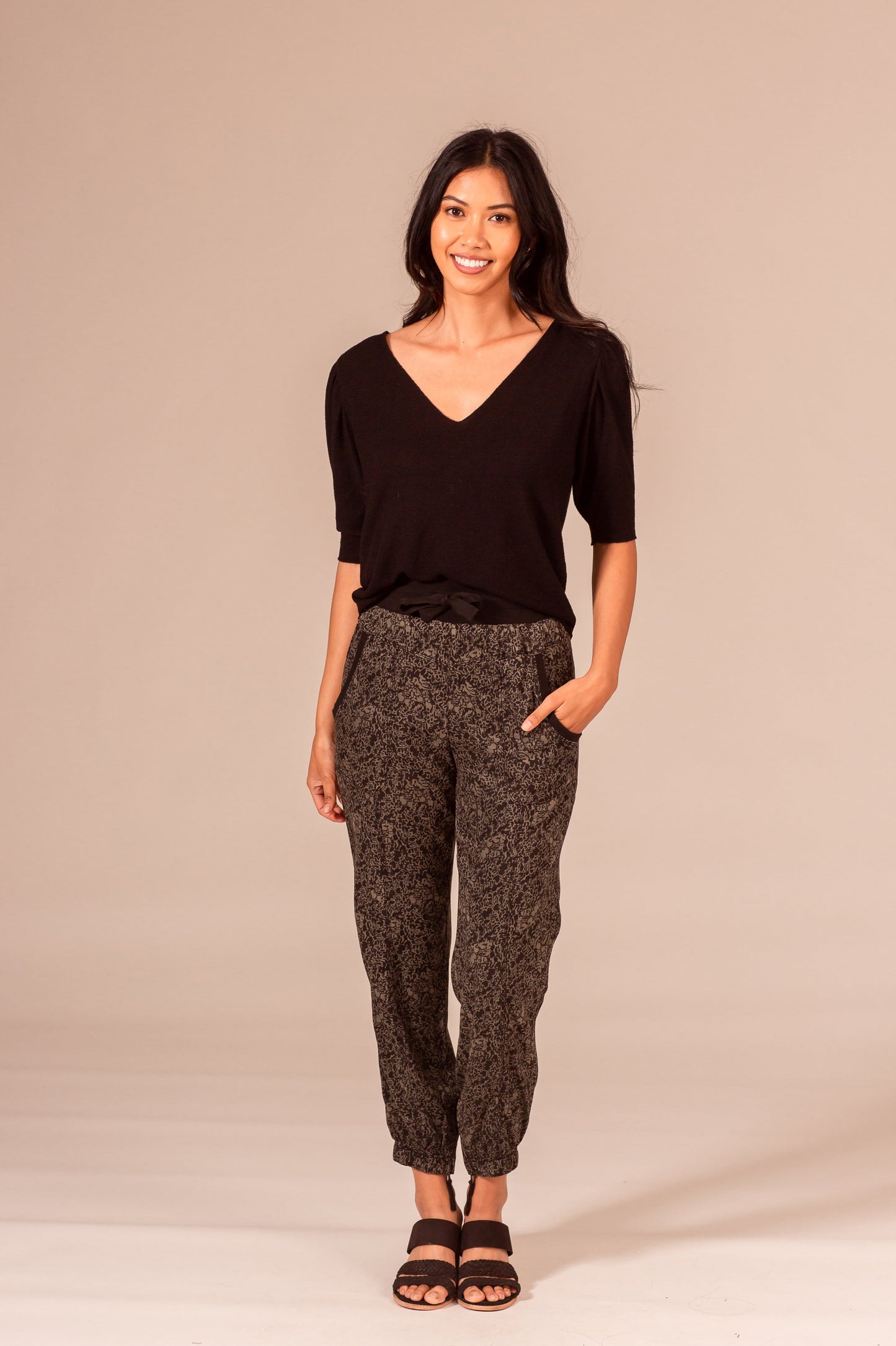 Printed Cupro Jogger