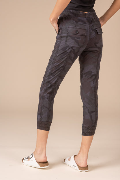 Danielle Printed Stretch Poplin Jogger