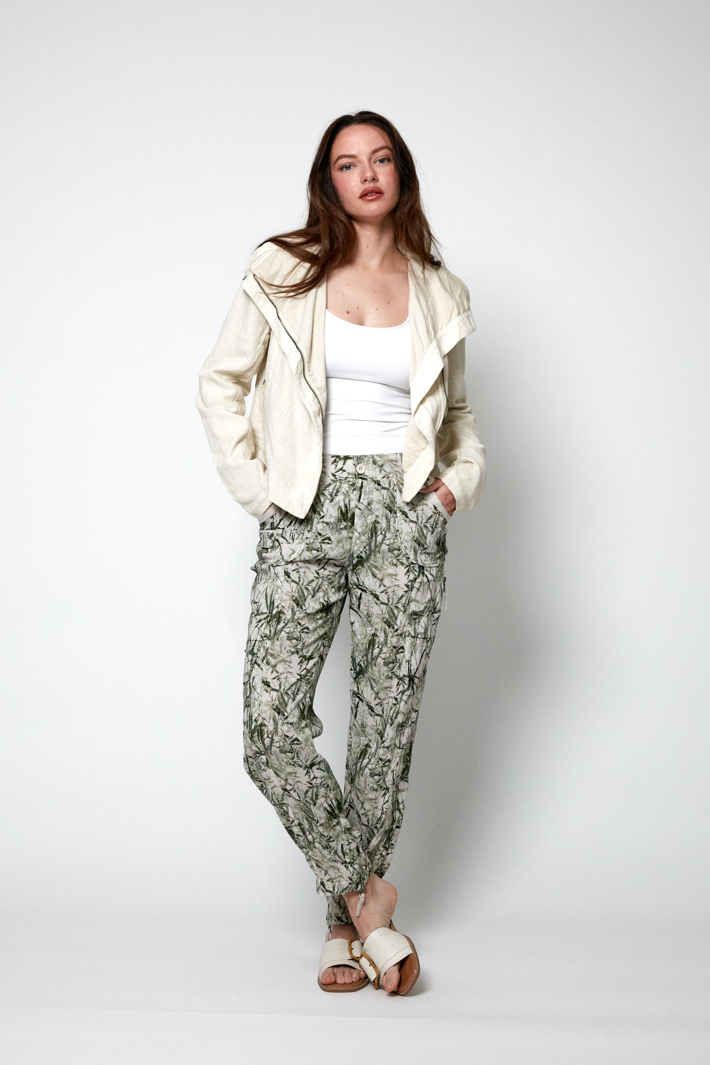 Izzy Printed Cupro Cargo Jogger