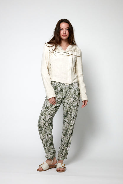 Izzy Printed Cupro Cargo Jogger