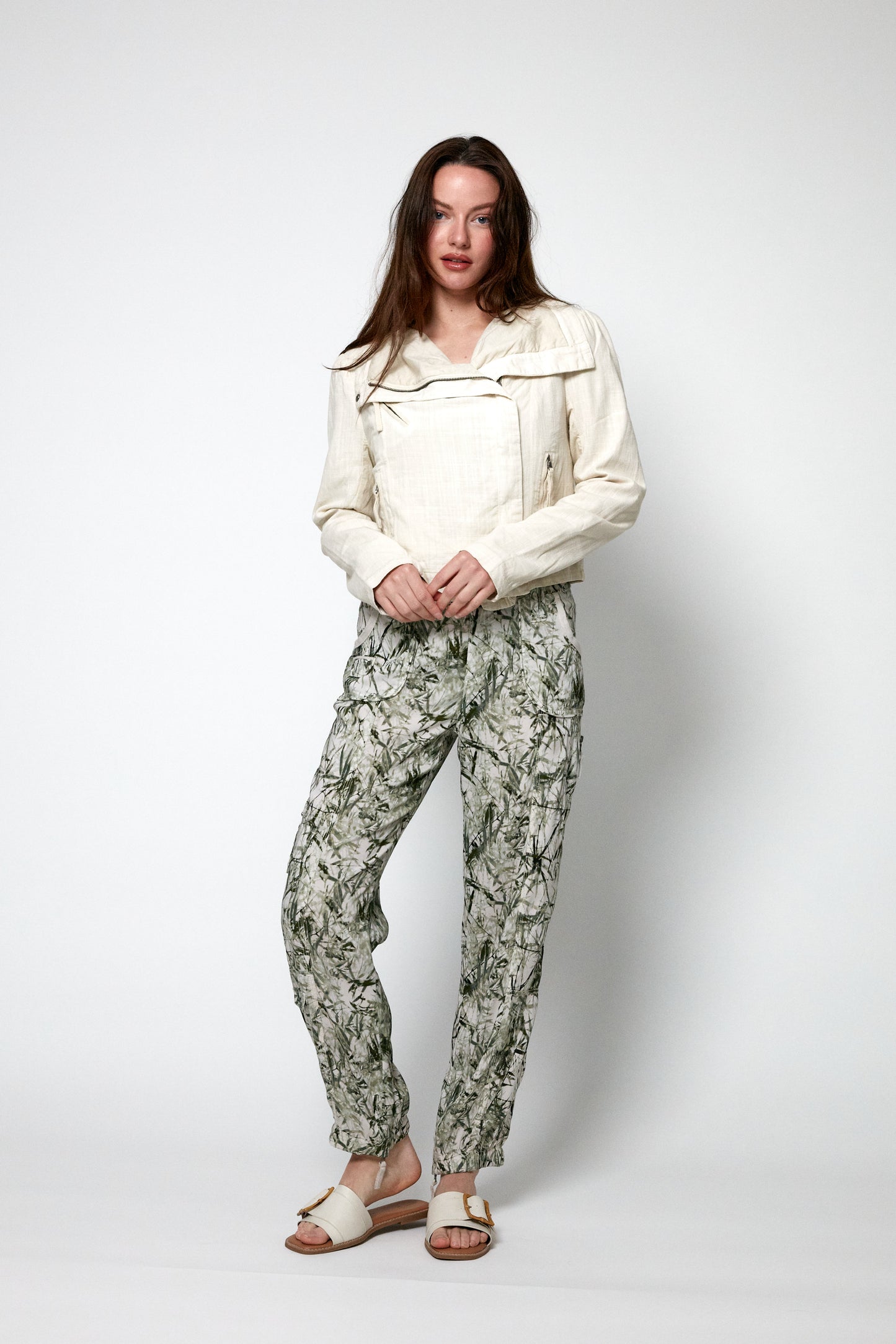 Izzy Printed Cupro Cargo Jogger