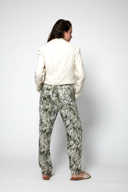 Izzy Printed Cupro Cargo Jogger