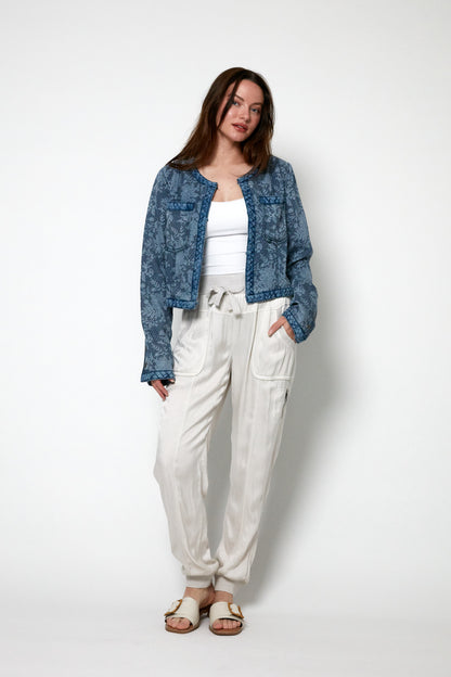 Beau Lyocell Denim Braid Jacket