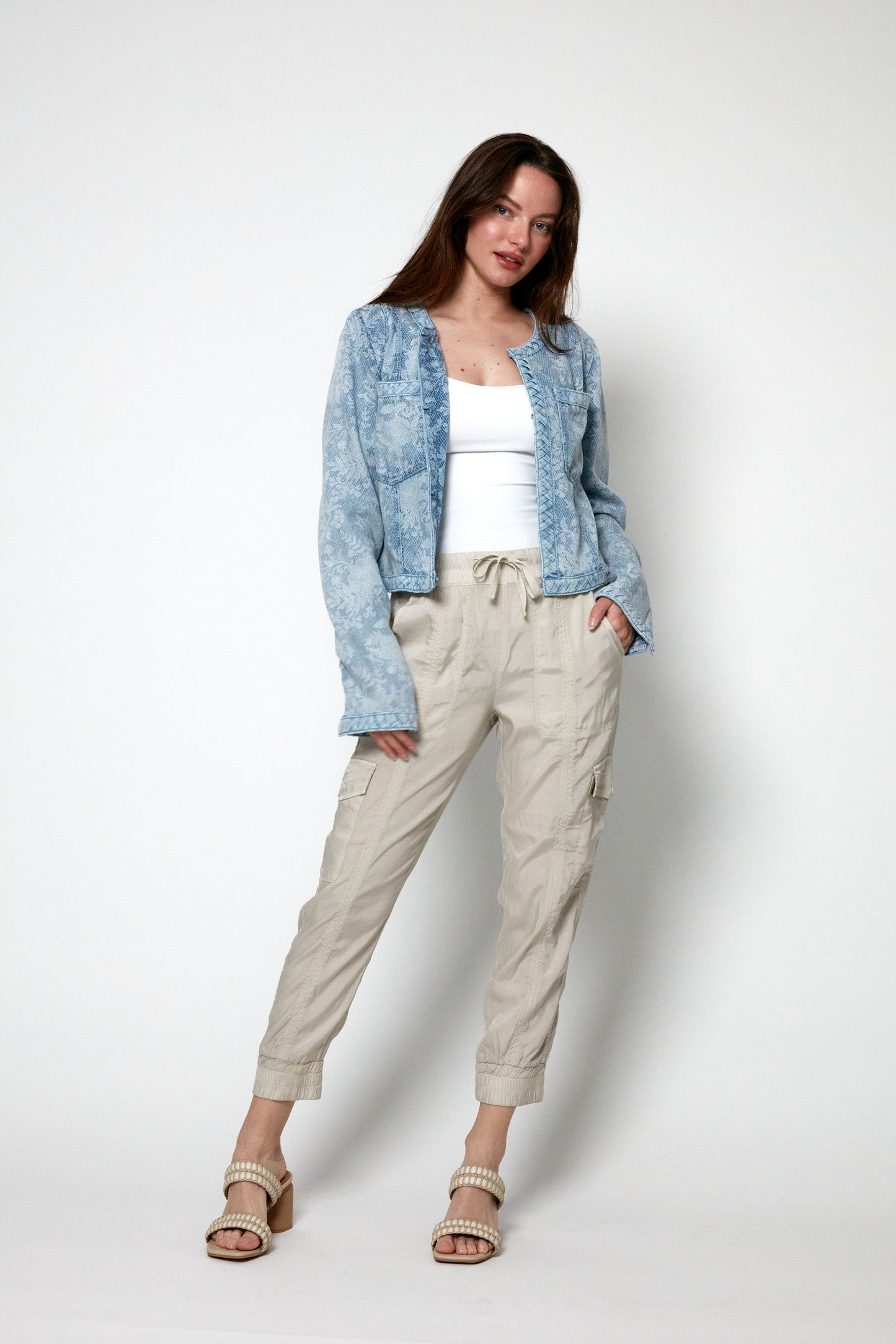 Beau Lyocell Denim Braid Jacket