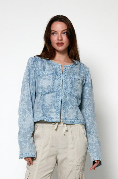 Beau Lyocell Denim Braid Jacket