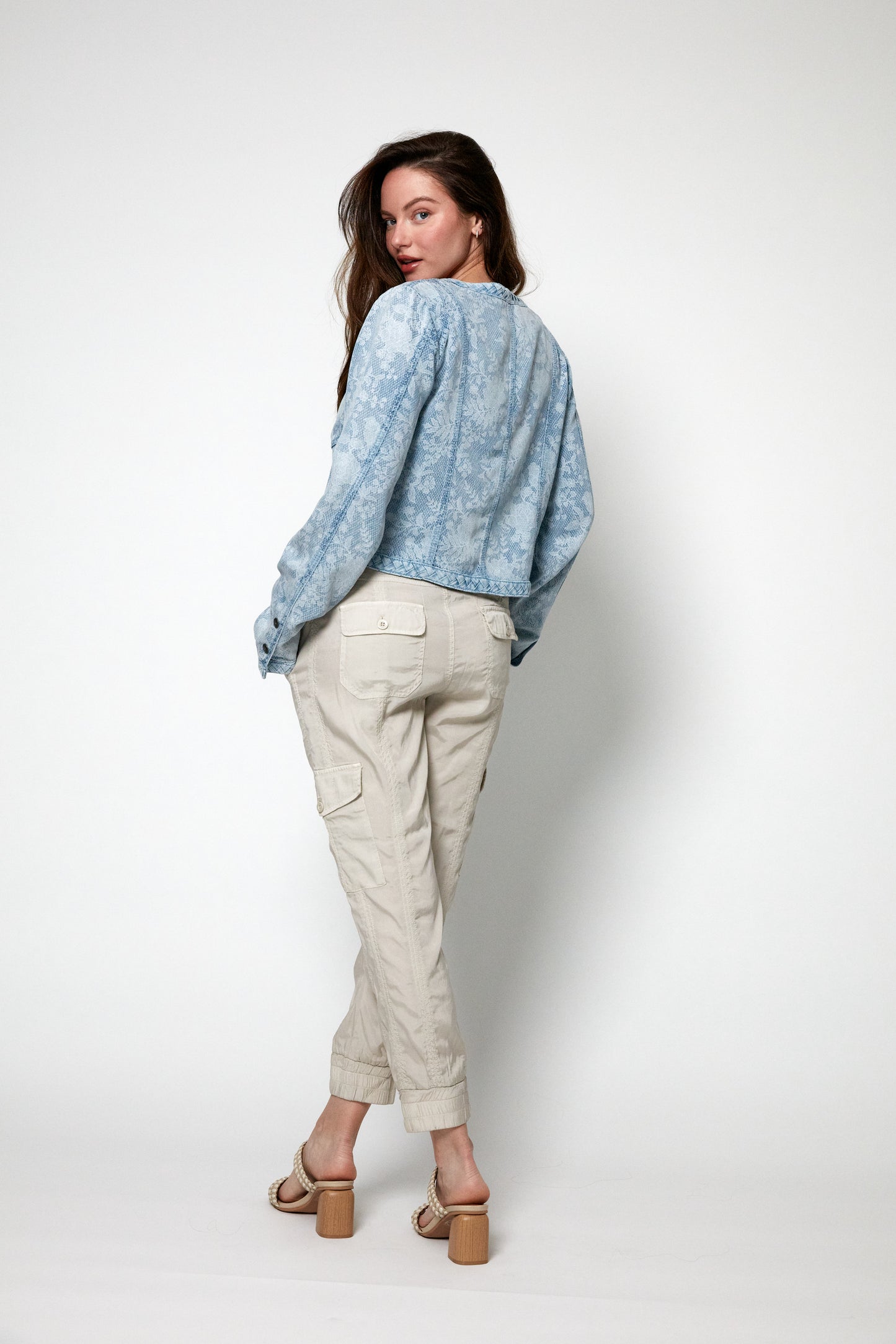 Beau Lyocell Denim Braid Jacket