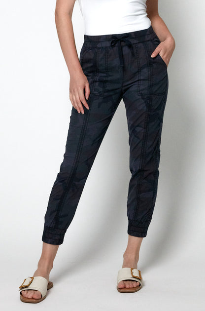 Danielle Printed Stretch Poplin Jogger