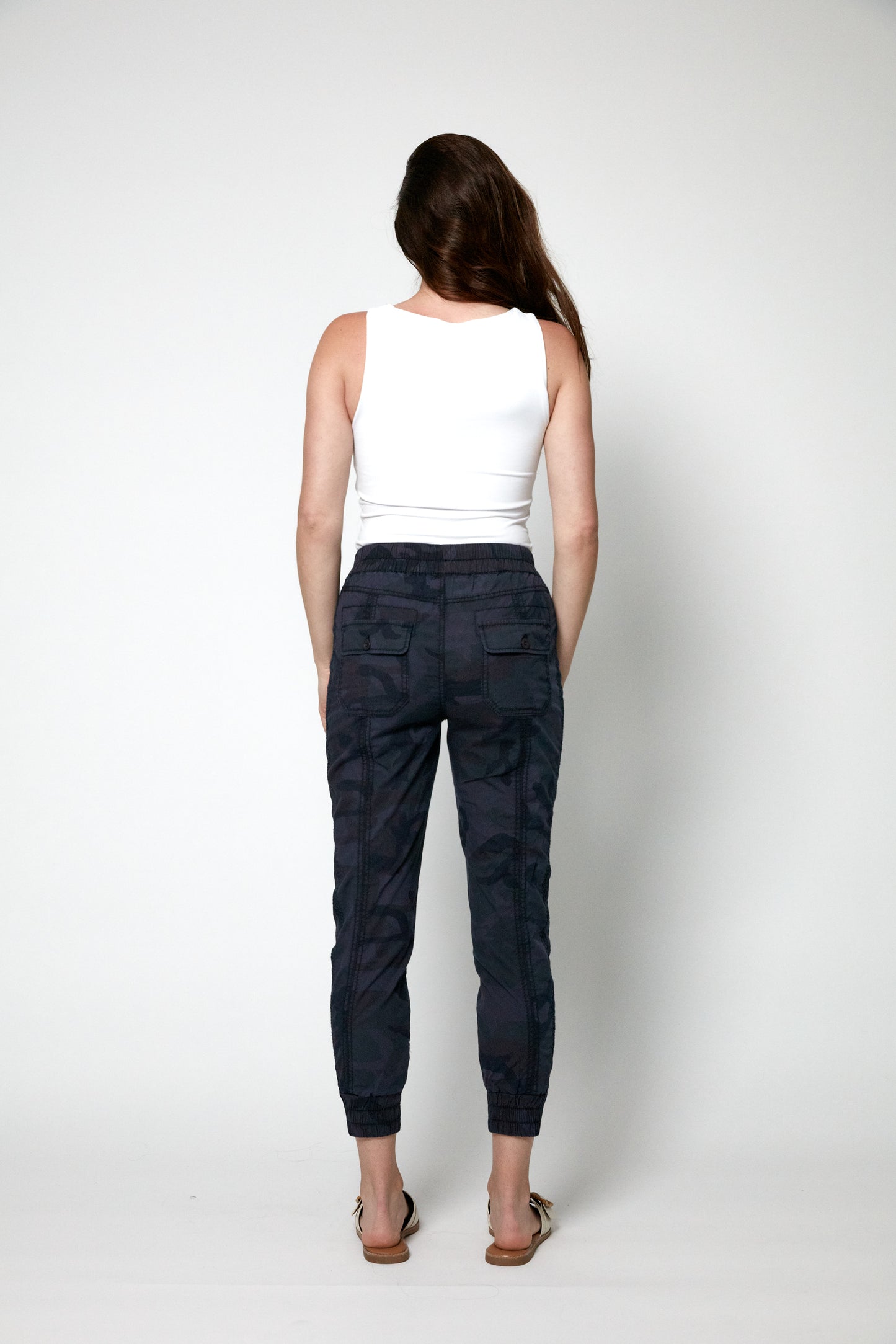 Danielle Printed Stretch Poplin Jogger