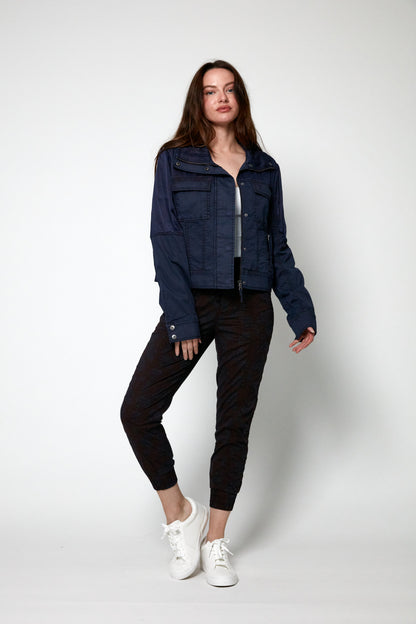 Danielle Printed Stretch Poplin Jogger