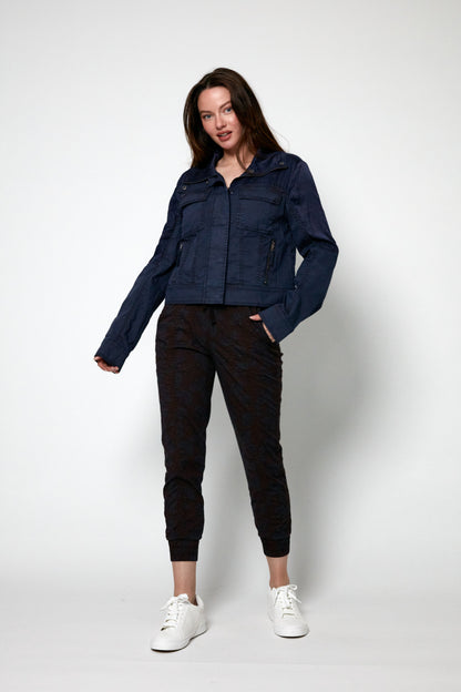 Danielle Printed Stretch Poplin Jogger