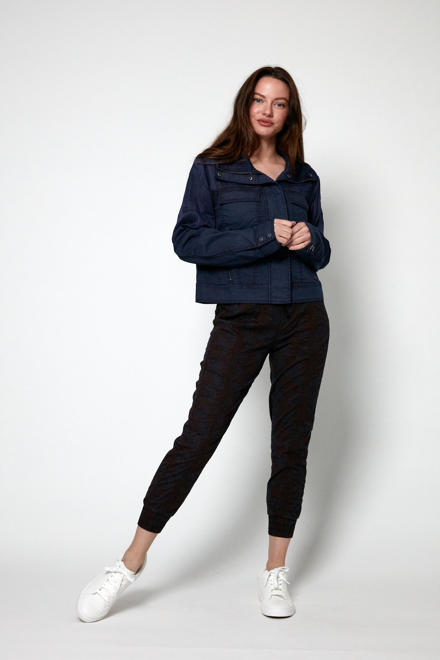 Danielle Printed Stretch Poplin Jogger