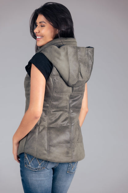 Distressed Faux Suede Vest