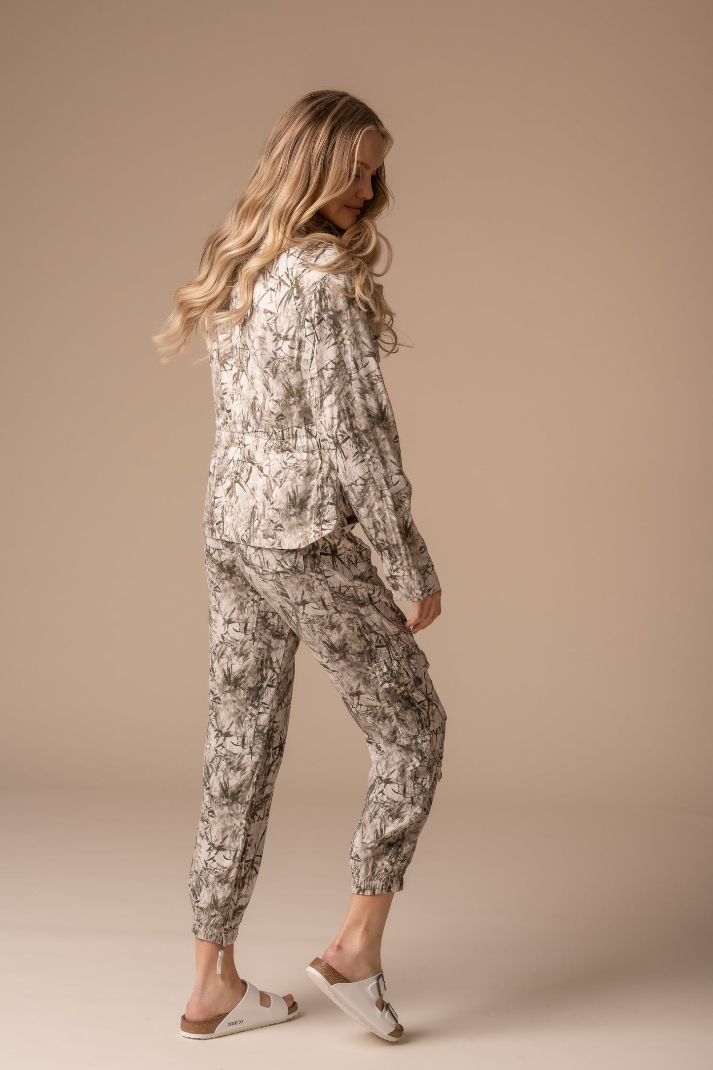 Printed Cupro Cargo Jogger